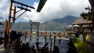Hot springs near Mount Batur after sunrise trek