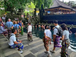 Ubud private driver waiting at temple