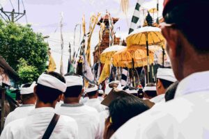 Balinese ceremony affecting road access