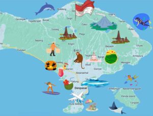 Bali sightseeing regions map